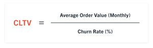 customer lifetime value (CLTV) formula