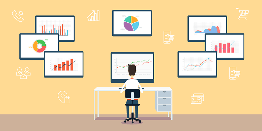 Analyzing charts and data is a part of marketing analytics