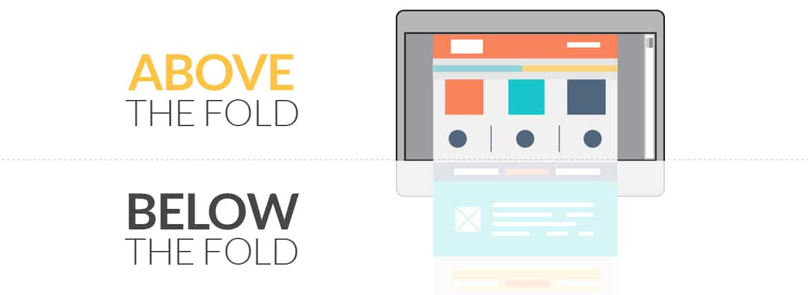 Below the fold is located below the line of visibility on the screen.