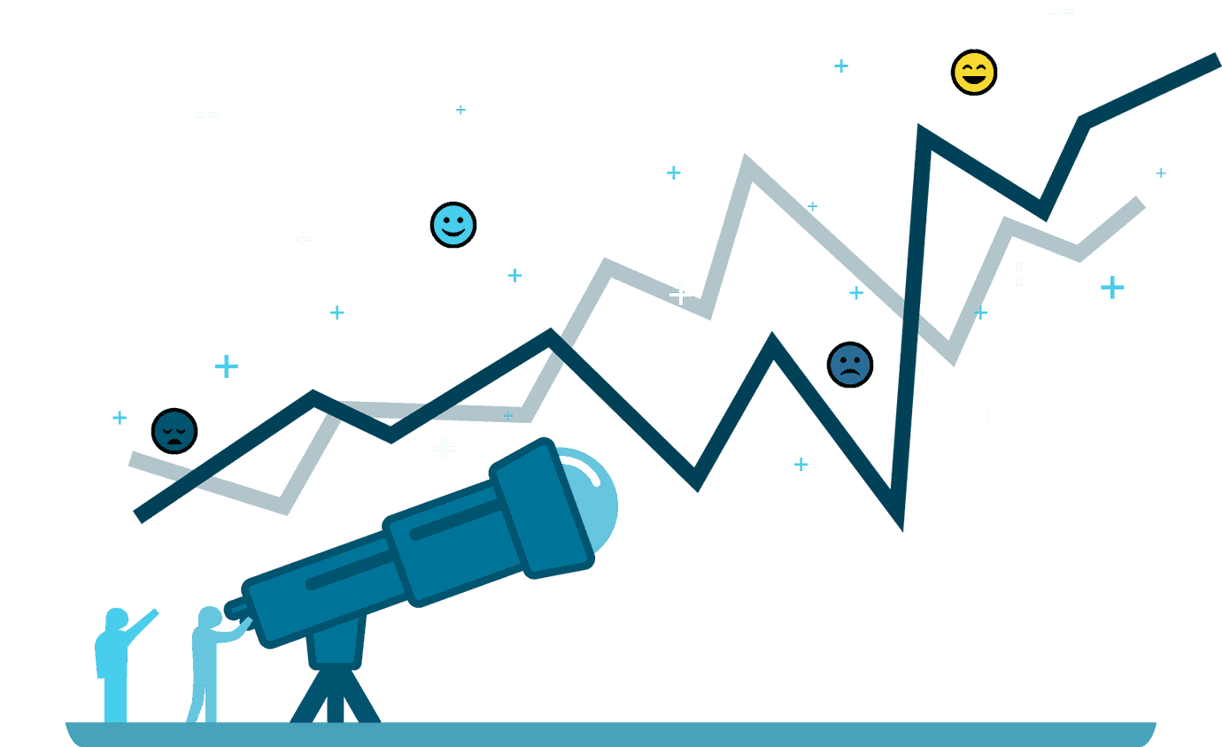 illustration of star gazing